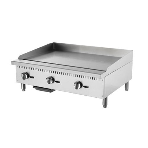 EFI RCTMG-48N 48" Natural Gas Griddle - 120,000 BTU, stainless steel, smooth 3/4" plate, countertop design.