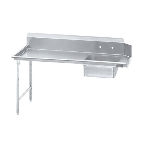 EFI SIST48L 48" Left Soil Dish Table, 16/304 Stainless Steel, 20" Sink, 7-1/2" Backsplash, NSF Certified