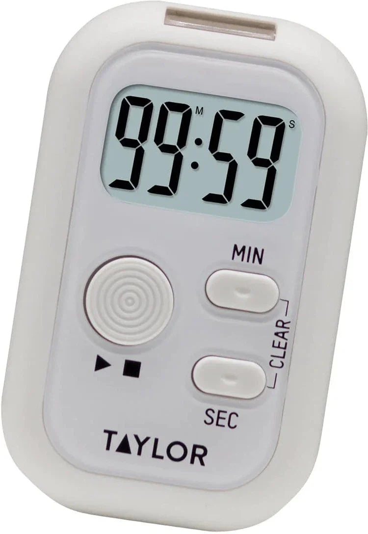 Taylor - 5879, Flashing LED Timer with Sound and Vibration, Compact Size, Black