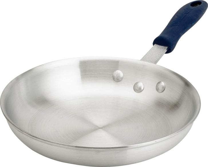 Browne - 5813810, 10" Aluminum Fry Pan with ThermoGrip Sleeve, 10 inches, Silver