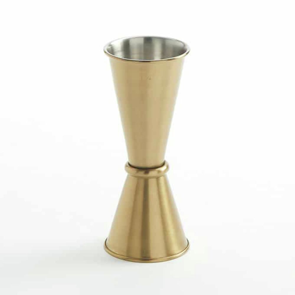 American Standard JGG4 Gold Jigger, 1 oz. x 1-1/2 oz., Stainless Steel, 1-3/4" dia. x 4-1/4"H