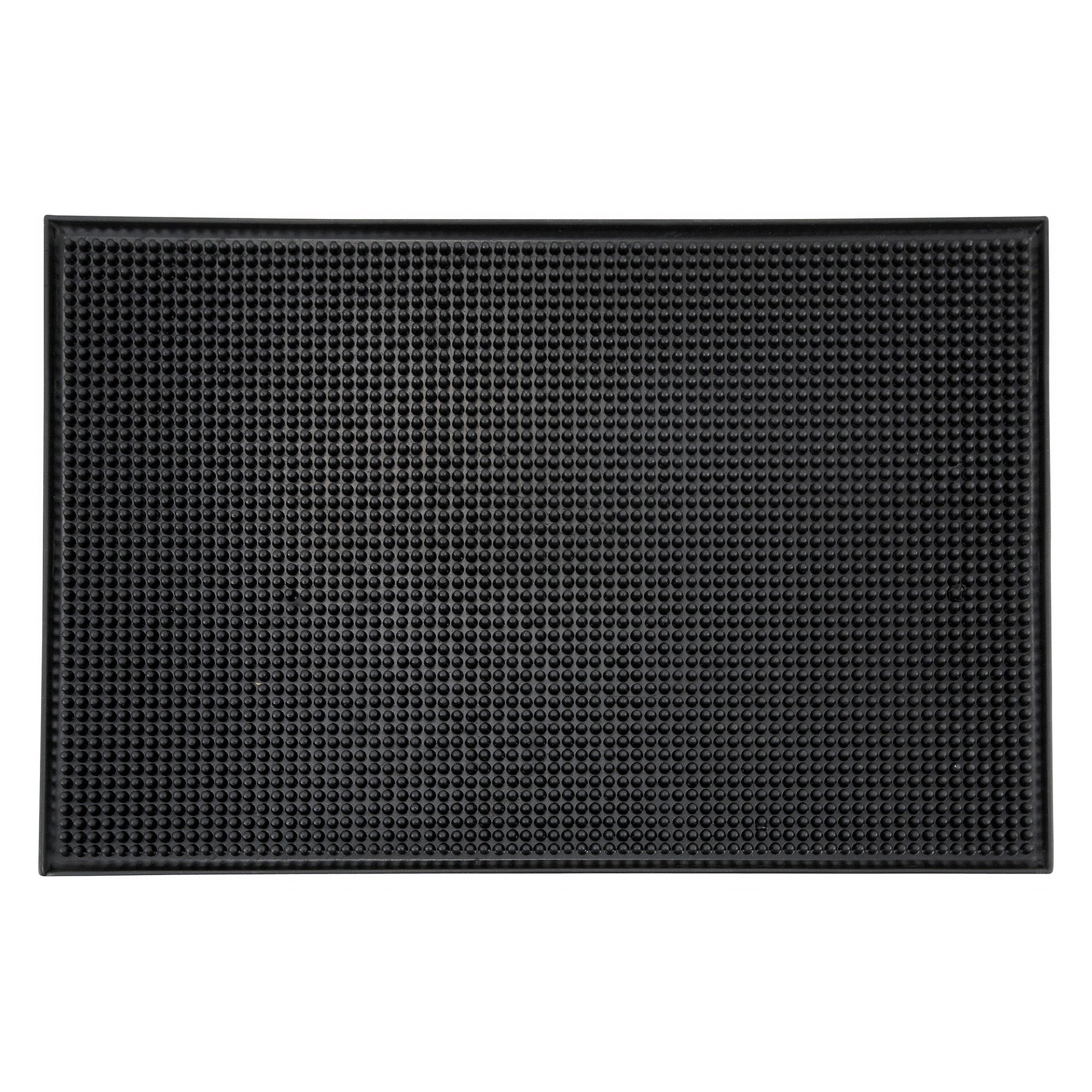 Bar Service Mat, 18" x 12", Black-Bar Accessories-Winco-BM-1812K-KAF Bar Supplies