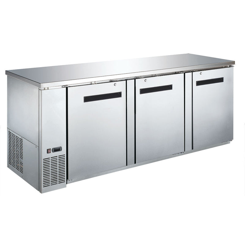 BACK BAR Solid Door Coolers-Bar Equipment-EFI Equipment-CBBSDR3-90CC-KAF Bar Supplies