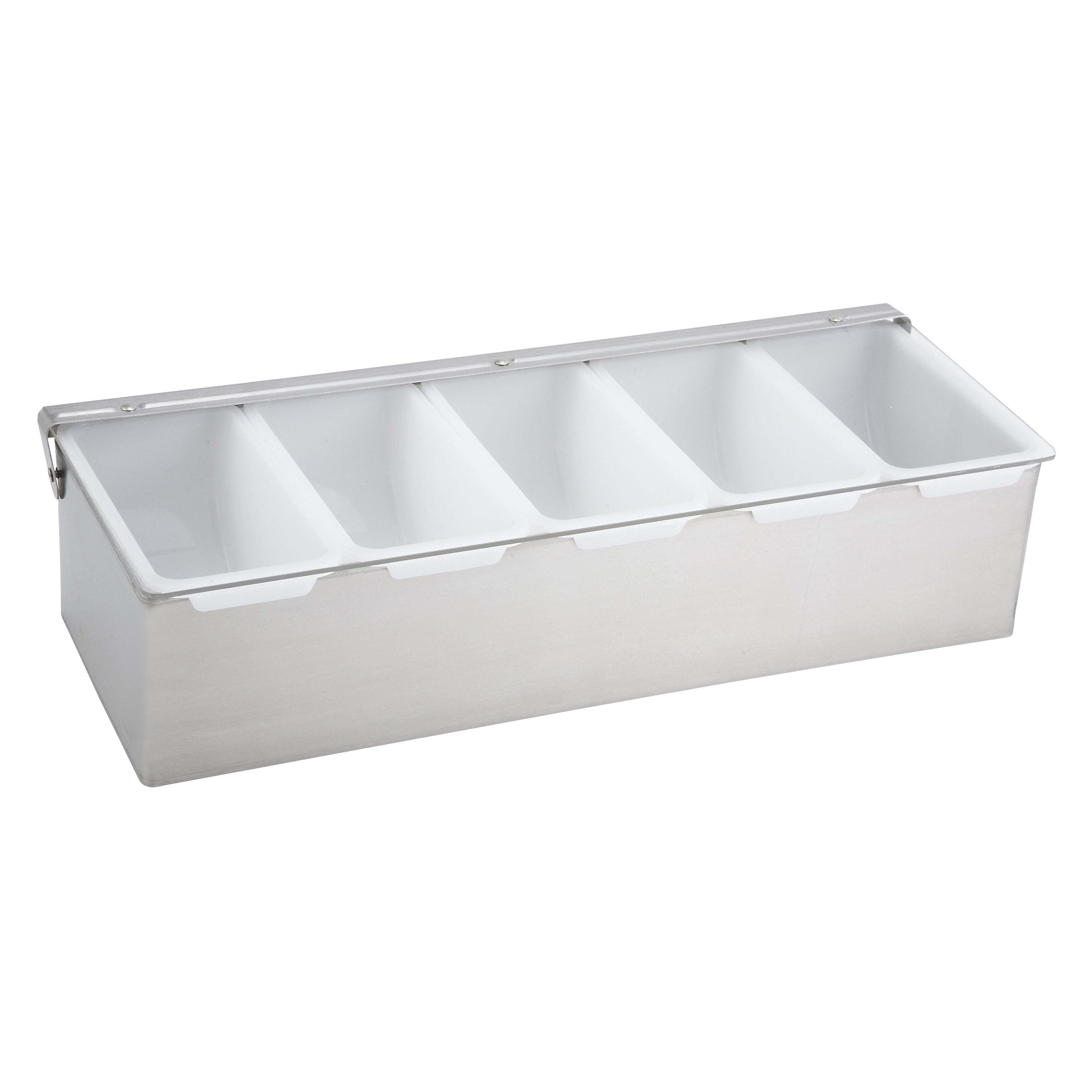 Condiment Holder, 5 Compartment, S/S Base-Kitchen Supplies-Winco-CDP-5-KAF Bar Supplies