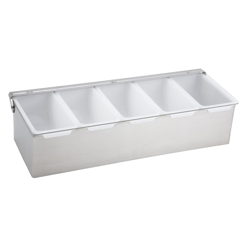 Condiment Holder, 5 Compartment, S/S Base-Kitchen Supplies-Winco-CDP-5-KAF Bar Supplies