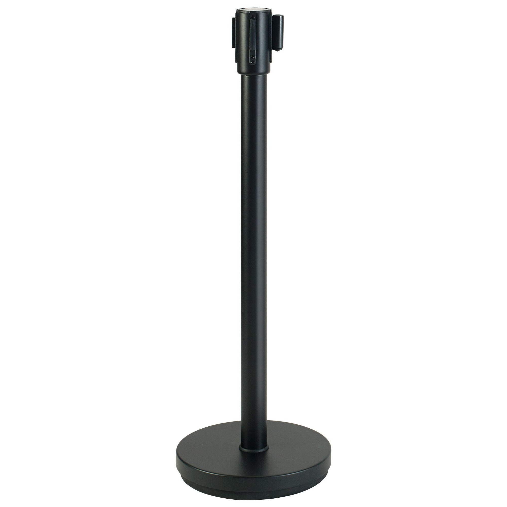 36" Stanchion Post, Black, 6-1/2' Retractable Belt-Misc-Winco-CGS-38K-KAF Bar Supplies