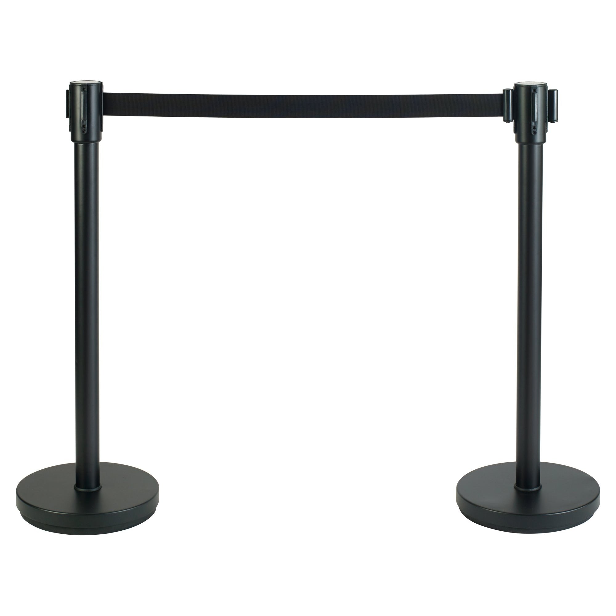 36" Stanchion Post, Black, 6-1/2' Retractable Belt-Misc-Winco-CGS-38K-KAF Bar Supplies