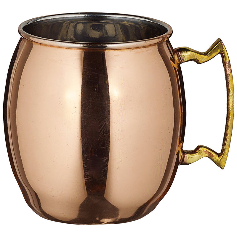 20 Oz Moscow Mule Mug, Smooth, Copper-Plated, Brass Handle-Bar Accessories-Winco-CMM-20-KAF Bar Supplies