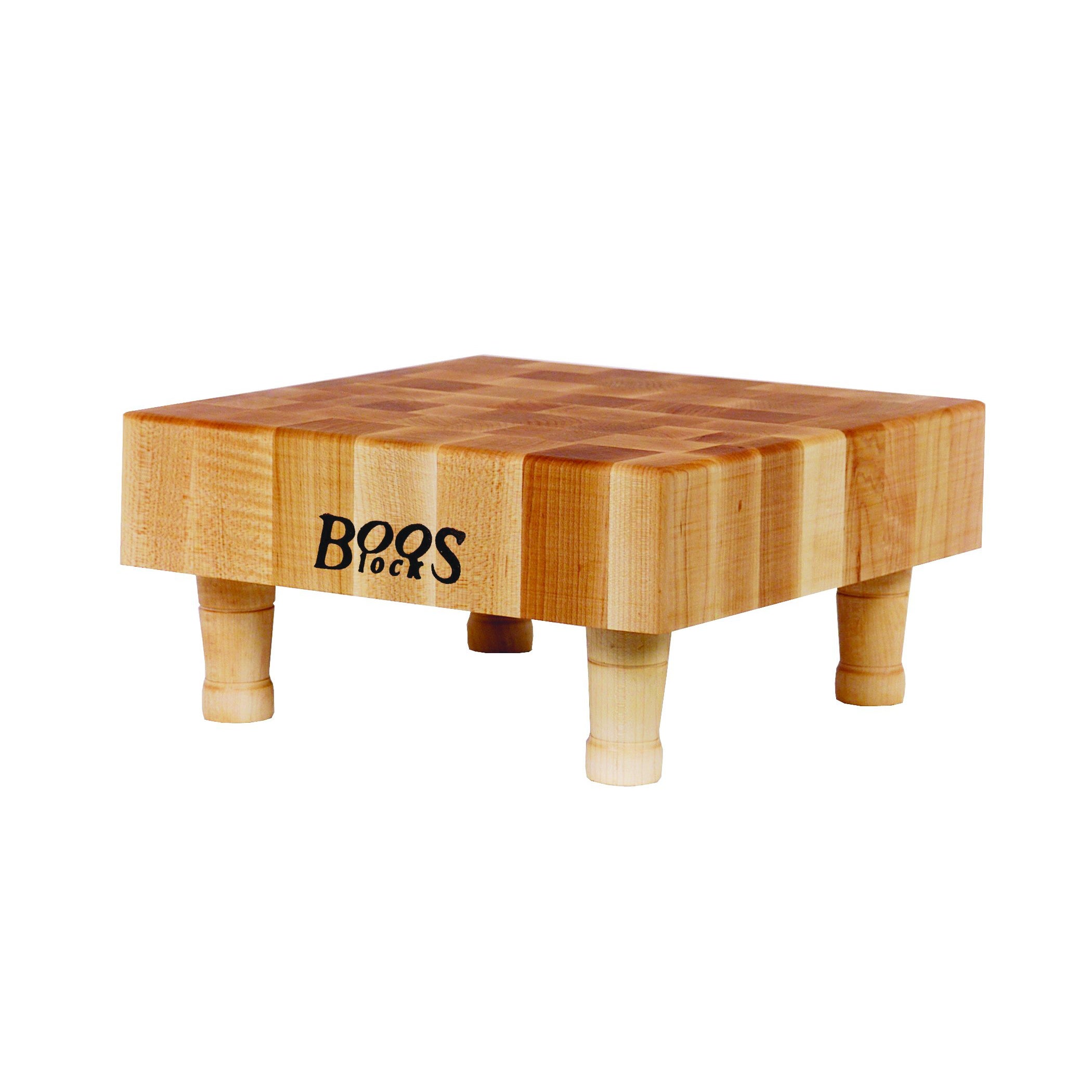 Square Maple Wood End Grain Chopping Block with Feet, 12"x12"x3"-Kitchen Supplies-John Boos-MCS1-KAF Bar Supplies