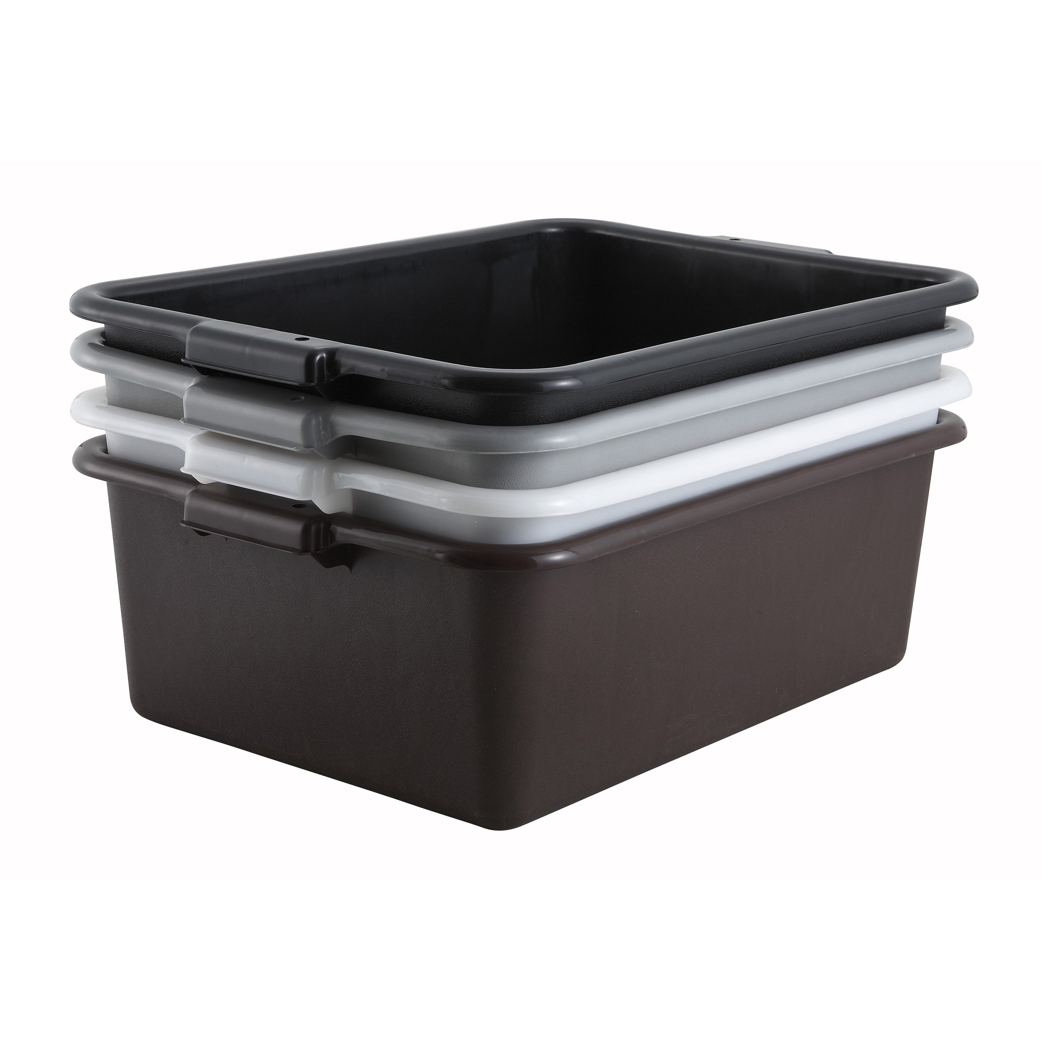 7" Dish Box, Standard Weight, Gray-Cleaning Supplies-Winco-PL-7G-KAF Bar Supplies