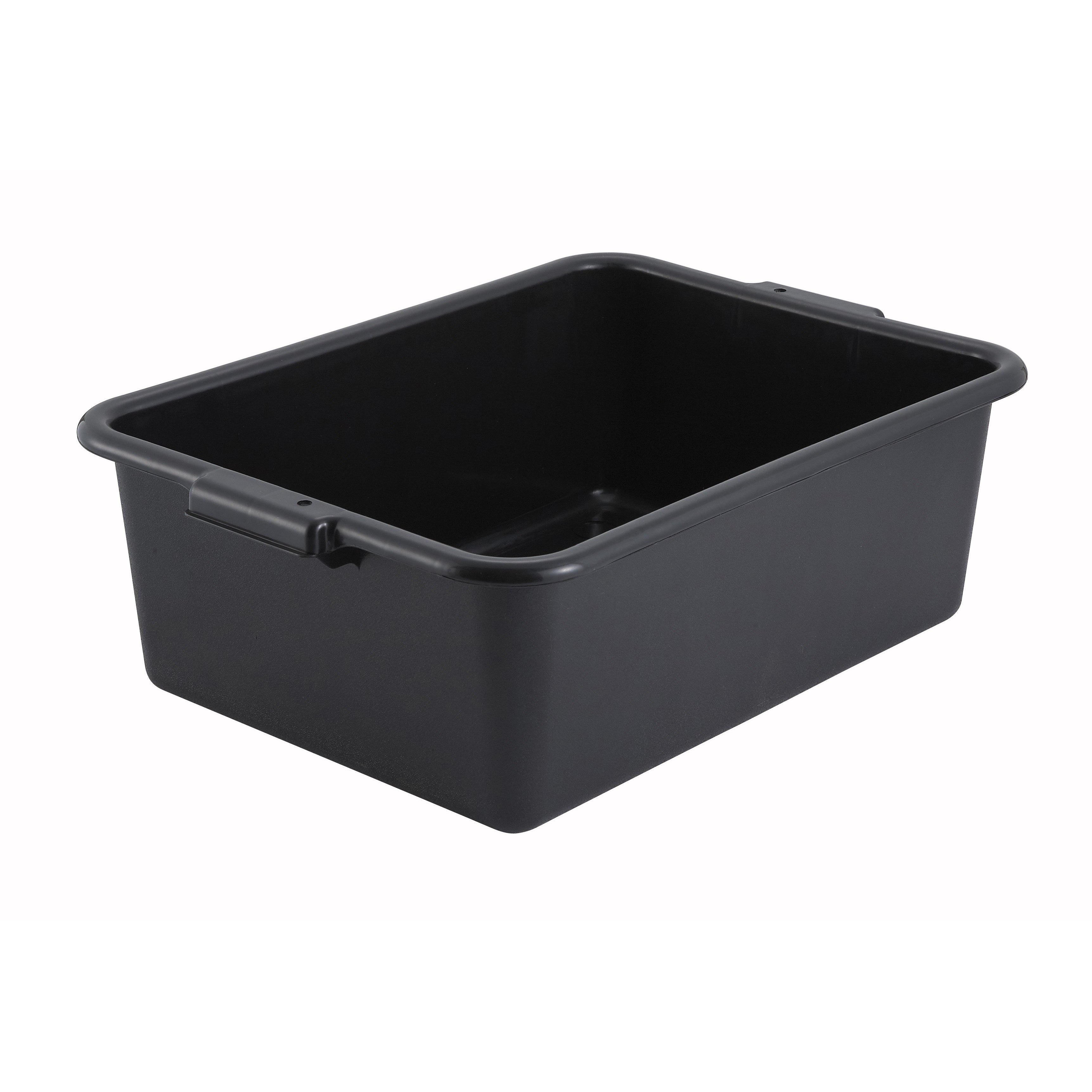 7" Dish Box, Standard Weight, Black-Cleaning Supplies-Winco-PL-7K-KAF Bar Supplies