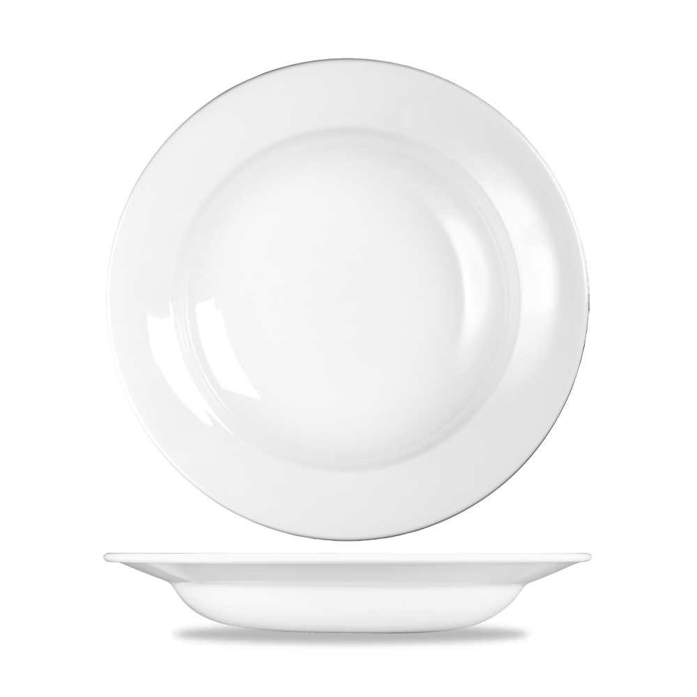 9 3/4" Rimmed Bowl - 17.5 Oz (12-Pack)-Dinnerware-Churchill China-WHVRSB1-KAF Bar Supplies