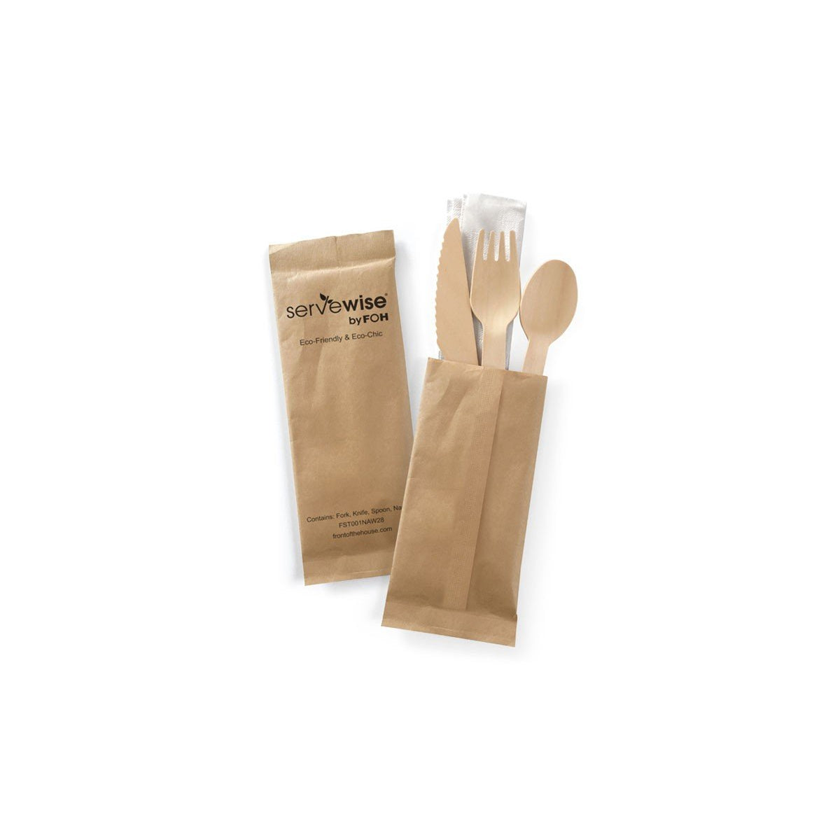 6.25"Servise Cutlery & Napkin Set (200-Pack)-Dinnerware-FOH-FST001NAW28-KAF Bar Supplies