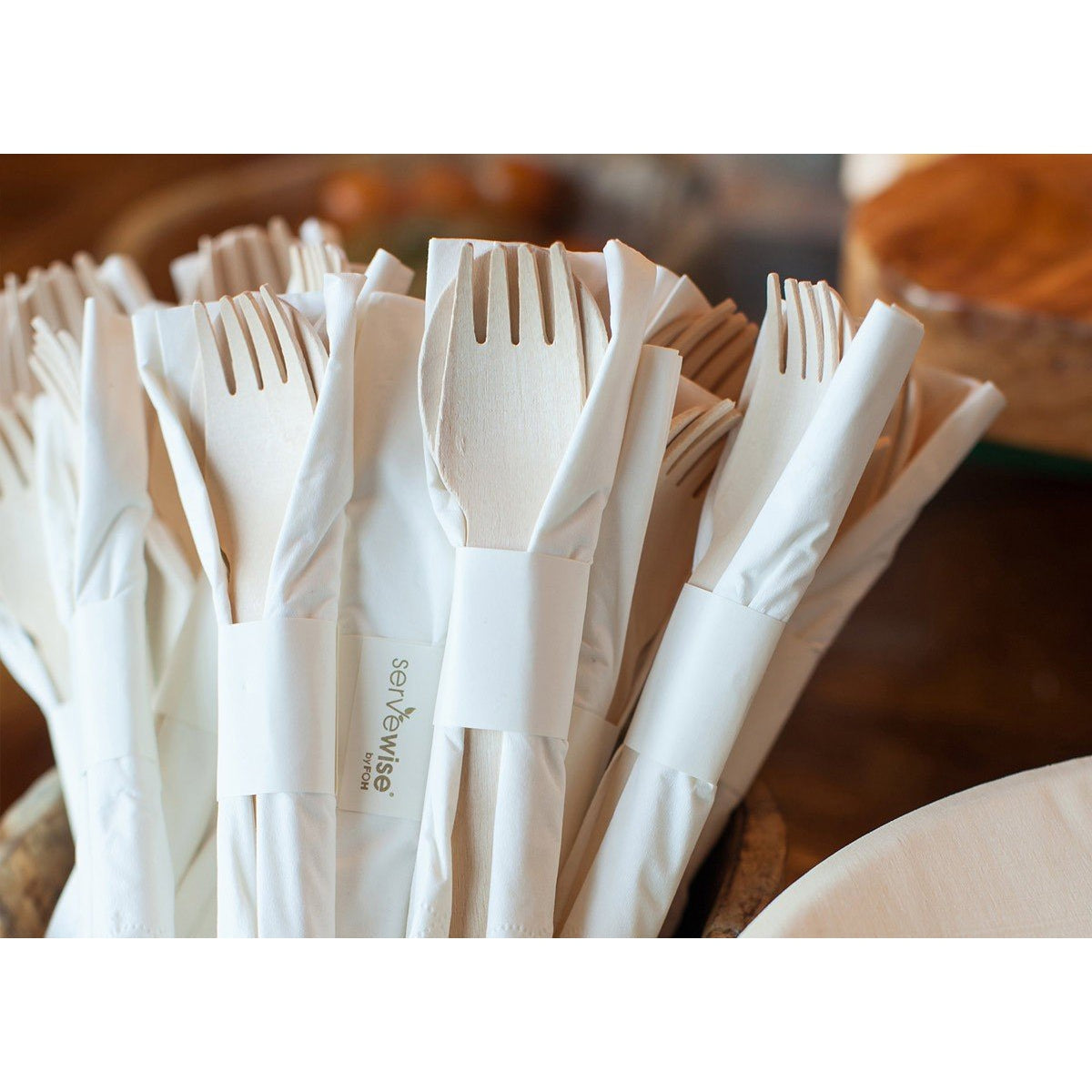 6.25"Servise Cutlery & Napkin Set (200-Pack)-Dinnerware-FOH-FST001NAW28-KAF Bar Supplies